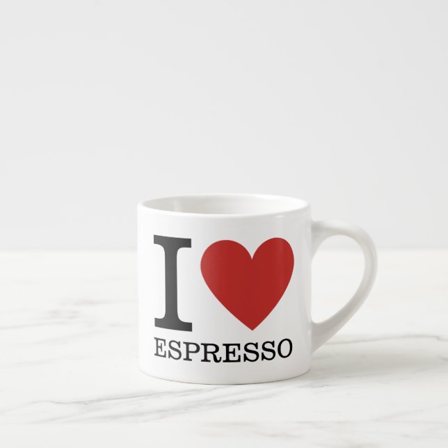 I ❤️ Kärlek Espresso ANPASSADE Espressomugg (Höger)