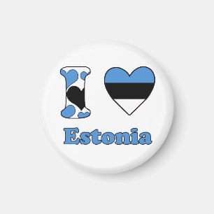 I kärlek Estland Magnet