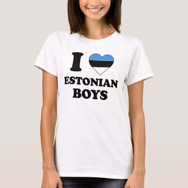 I kärlek Estniska Boys T-shirt (Framsida)