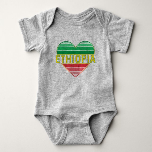 I Kärlek Etiopien, Etiopiens hjärta T Shirt (Framsida)