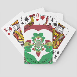 I kärlek Etiopien Hearts Färg Spel Kort