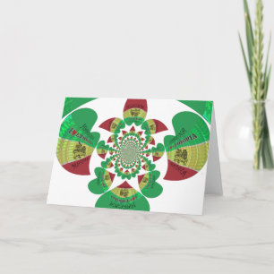 I kärlek Etiopien Hearts Flagga National Färg Kort