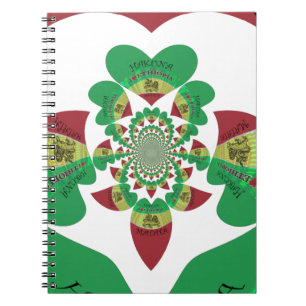 I Kärlek Etiopien Kaleidoscope - Heartfilt Rasta A Anteckningsbok Med Spiral