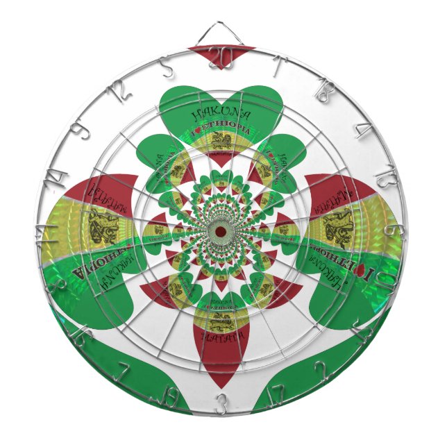 I Kärlek Etiopien Kaleidoscope - Heartfilt Rasta A Darttavla (Framsidan)
