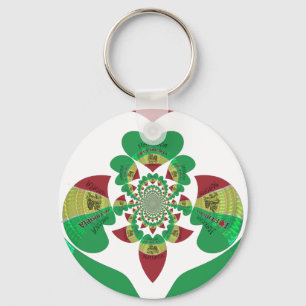 I Kärlek Etiopien Kaleidoscope - Heartfilt Rasta A Nyckelring