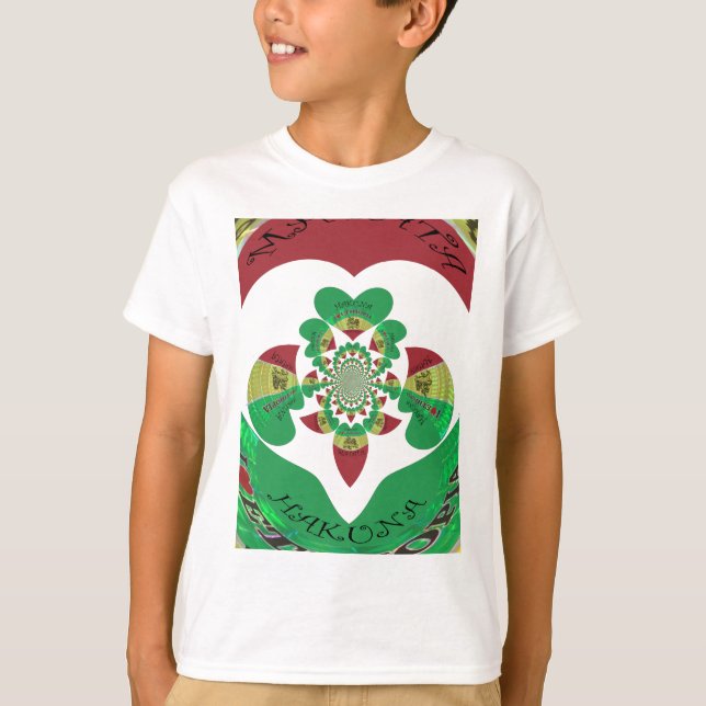 I Kärlek Etiopien Kaleidoscope - Heartfilt Rasta A Tee Shirt (Framsida)