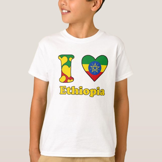 I kärlek Etiopien Tee Shirt (Framsida)