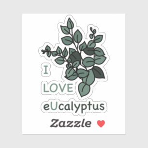 I KÄRLEK eUcalyptus Sticker Klistermärken