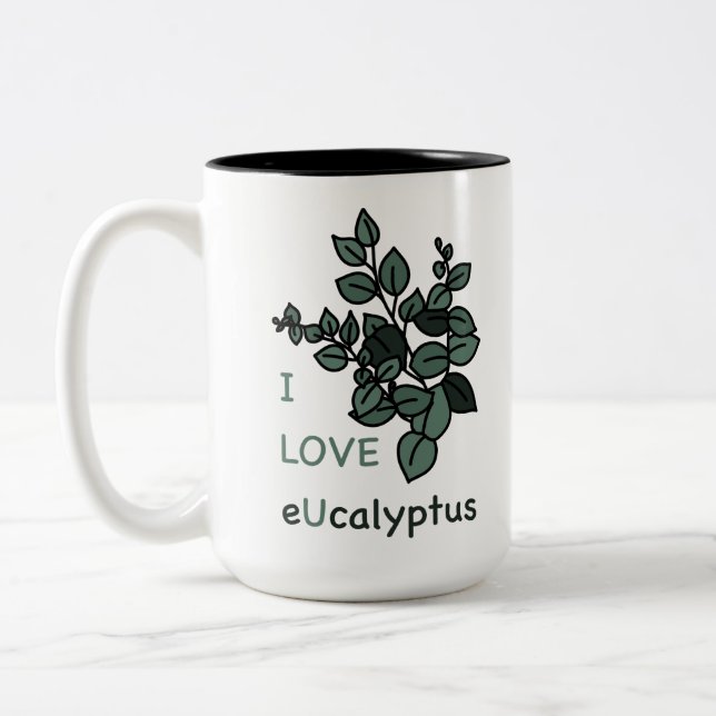 I KÄRLEK eUcalyptus Två-Tonad Mugg (Vänster)