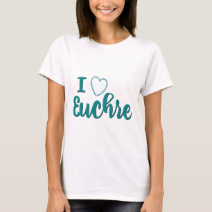 I Kärlek Euchre-Personligen med skyddad design T-shirt