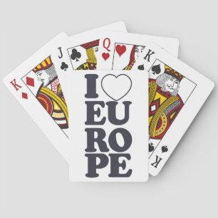 I KÄRLEK EUROPA spelar kort Casinokort