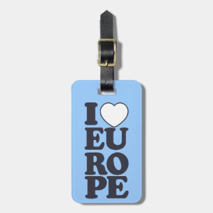 I KÄRLEK EUROPE-anpassningsbarnas bagagemärke Bagagebricka