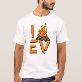 I Kärlek EV Camping Campfire T Shirt