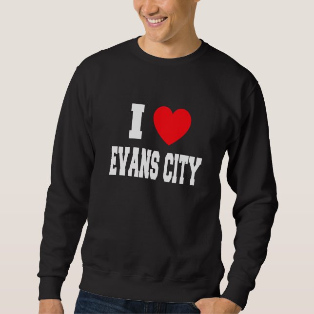 I Kärlek Evans City Lång Ärmad Tröja (Framsida)