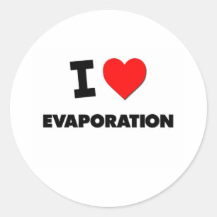 I kärlek Evaporation Runt Klistermärke