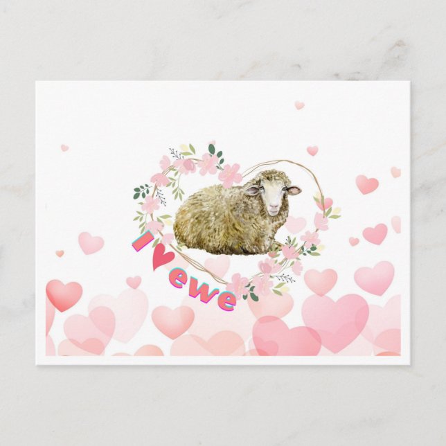 I kärlek Ewe Vykort (Framsida)