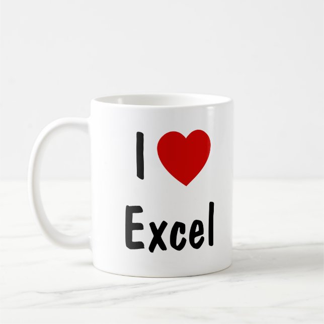 I Kärlek Excel Kaffemugg (Vänster)