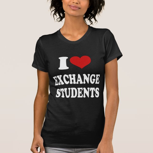 I Kärlek Exchange Studenter T Shirt (Framsida)