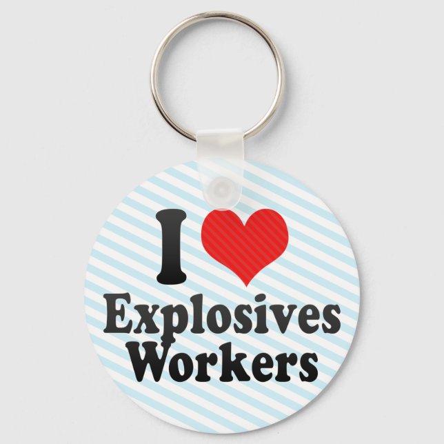 I Kärlek Explosives Workers Nyckelring (Framsida)