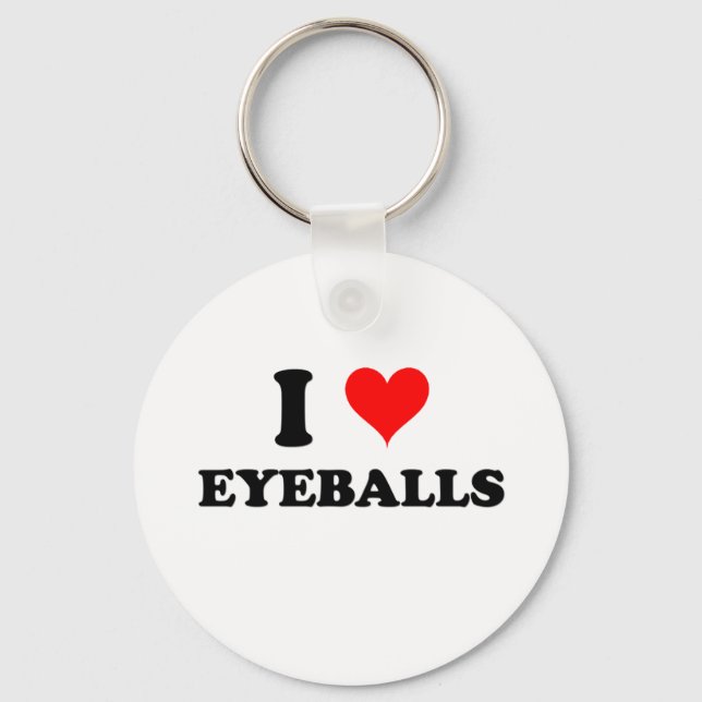 I Kärlek Eyebollar Nyckelring (Framsida)