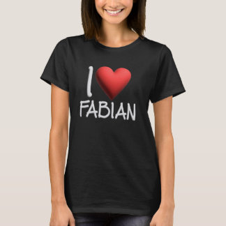I Kärlek Fabian Namn Personlig Manar Guy BFF Frien T Shirt