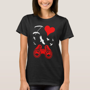 I Kärlek Fågelskådning Bird Watcher T Shirt