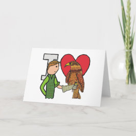 I Kärlek Falconry Kort