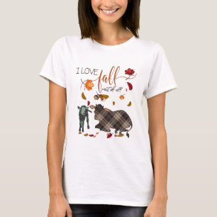 I Kärlek Fall för Cow Heifer Älskare T Shirt