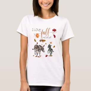 I Kärlek Fall for Donkey Älskare T Shirt
