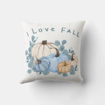 I Kärlek Fall Pillow, Whimsical Pumpkins Home Deco