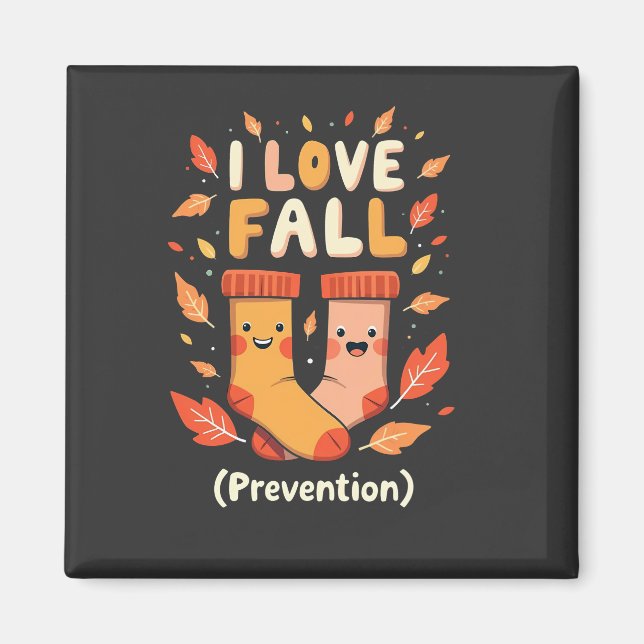 I Kärlek Fall Prevention Autumn Mysigt Pumpkin Spi Magnet (Framsidan)