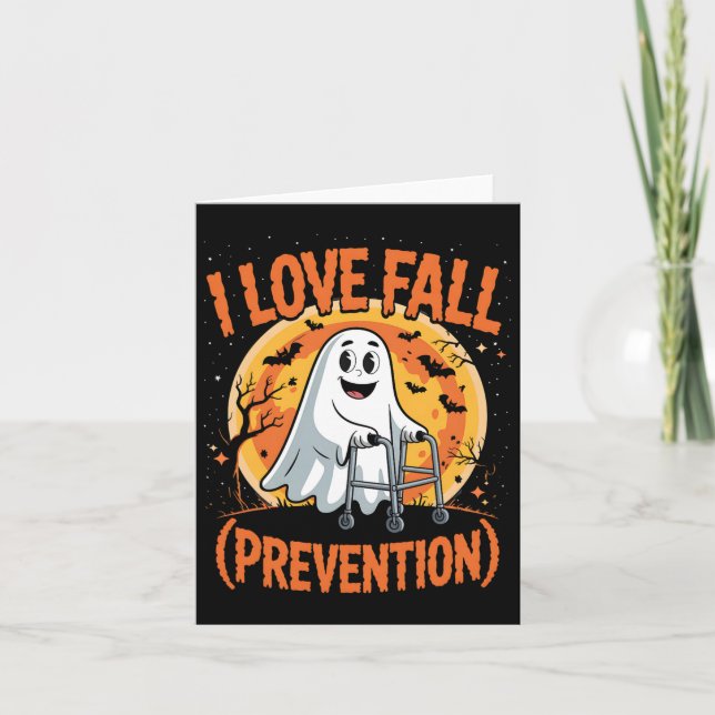 I Kärlek Fall Prevention Fysisk behandling Hallowe Kort (Framsida)