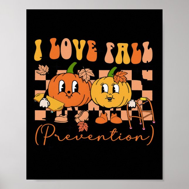 I Kärlek Fall Prevention Fysisk terapi Ot Pumpkin Poster (Framsidan)