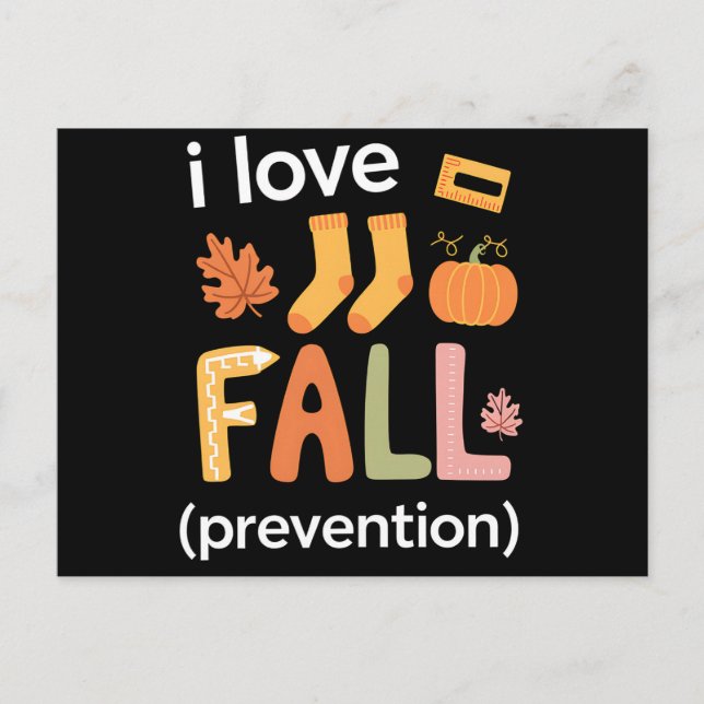 I Kärlek Fall Prevention Vykort (Framsida)