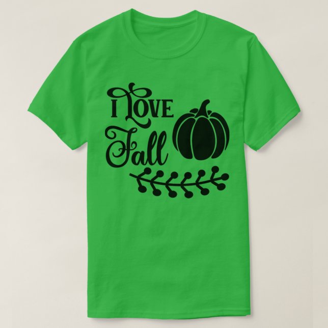 I Kärlek Fall Simple Lettering T Shirt (Design framsida)