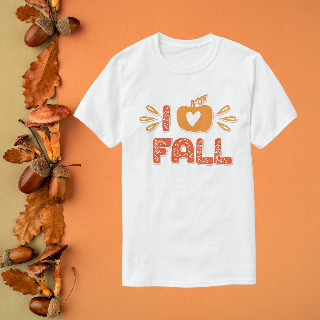 I Kärlek Fall Typografi T Shirt (Skapare uppladdad)