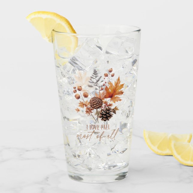 I Kärlek faller det mesta av all Löv Foliage Glaskopp (Framsida Ice)