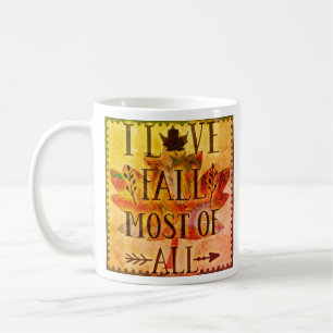 I Kärlek faller mest hela hösten Löv Kaffemugg