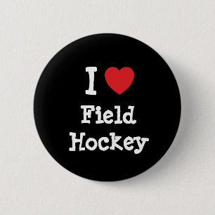 I kärlek Fält Hockey Hockey anpassningsbar perso Knapp