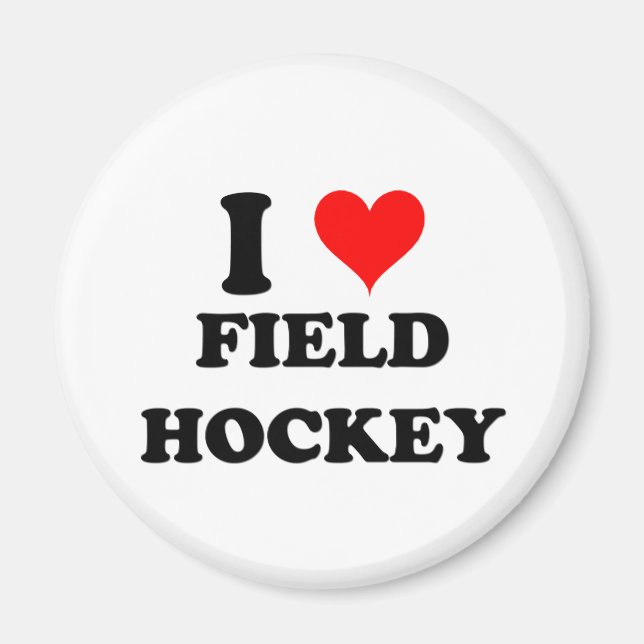 I Kärlek Fält Hockey Magnet (Framsidan)