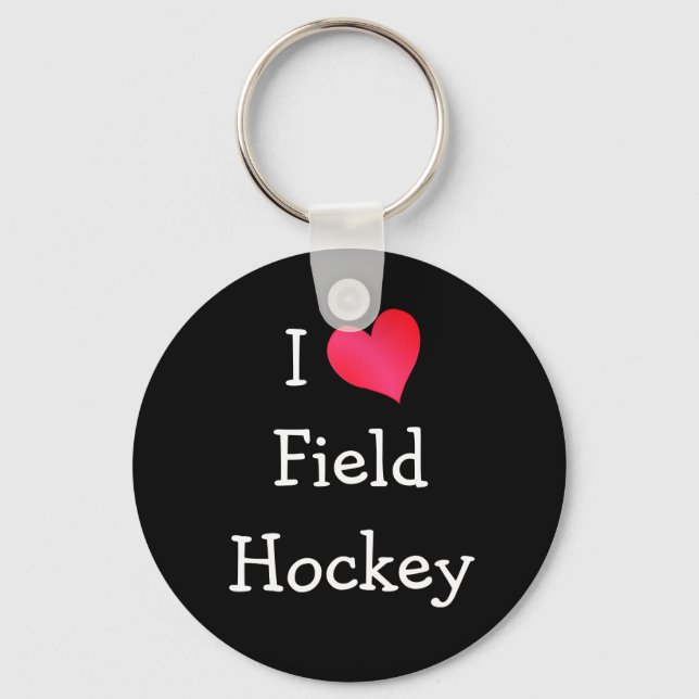 I Kärlek Fält Hockey Nyckelring (Framsida)