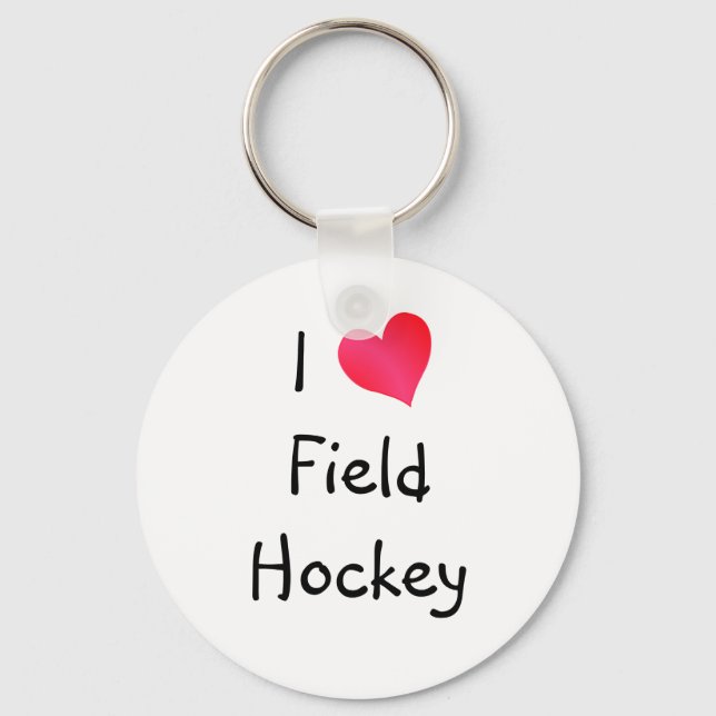 I Kärlek Fält Hockey Nyckelring (Framsida)