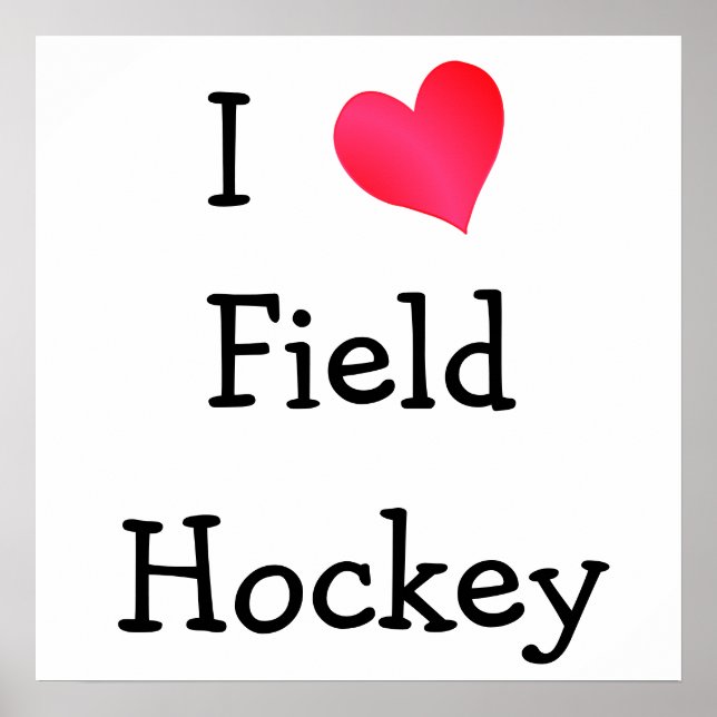 I Kärlek Fält Hockey Poster (Framsidan)