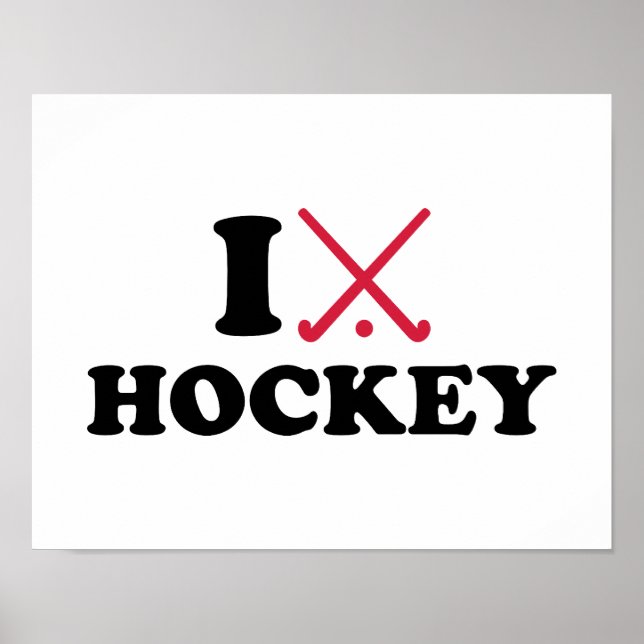 I kärlek Fält hockey Poster (Framsidan)