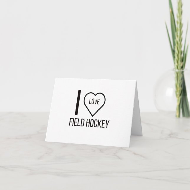 I KÄRLEK FÄLT HOCKEY TACK KORT (Framsida)