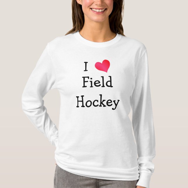 I Kärlek Fält Hockey Tee (Framsida)