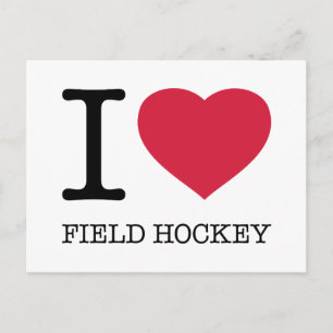 I KÄRLEK FÄLT HOCKEY VYKORT