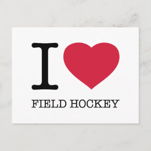 I KÄRLEK FÄLT HOCKEY VYKORT