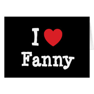I kärlek Fanny hjärta T-Shirt Hälsningskort