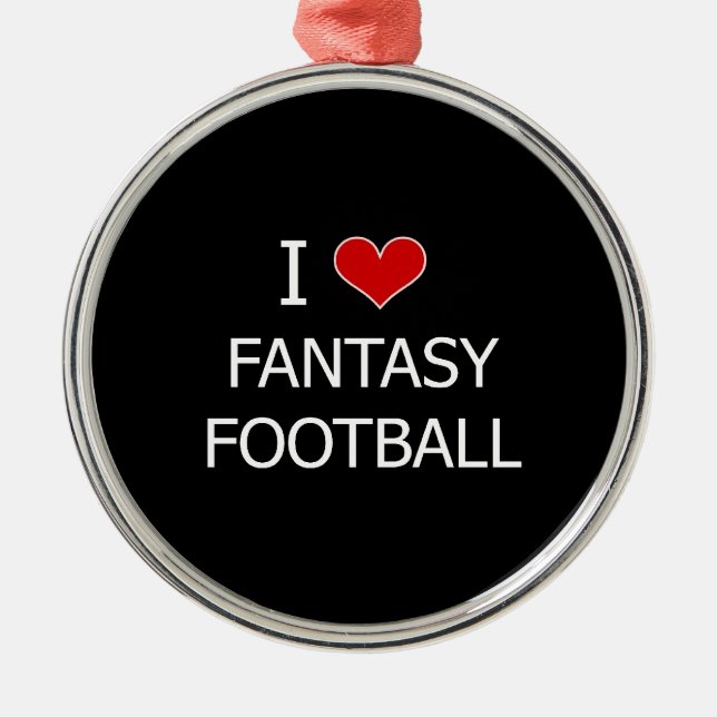 I Kärlek Fantasy Football Julgransprydnad Metall (Framsidan)
